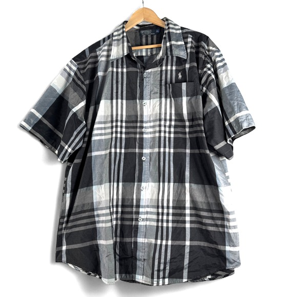 Polo Ralph Lauren Mens Short Sleeve Plaid Button Front Shirt Sz 3XL - Picture 1 of 4